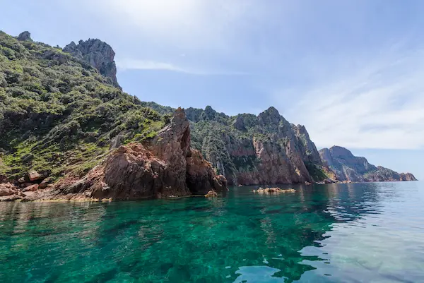 Vue Calanque de Piana en bateau